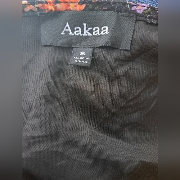 Tiny floral tiered MAXI dress long sleeves ruffle cuff button up Shabby Aakaa S - Picture 6 of 12